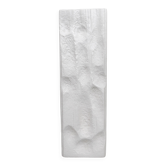 Matte white porcelain vase with relief in Op Art style, Martin Freyer, Rosenthal Germany, 1960s.