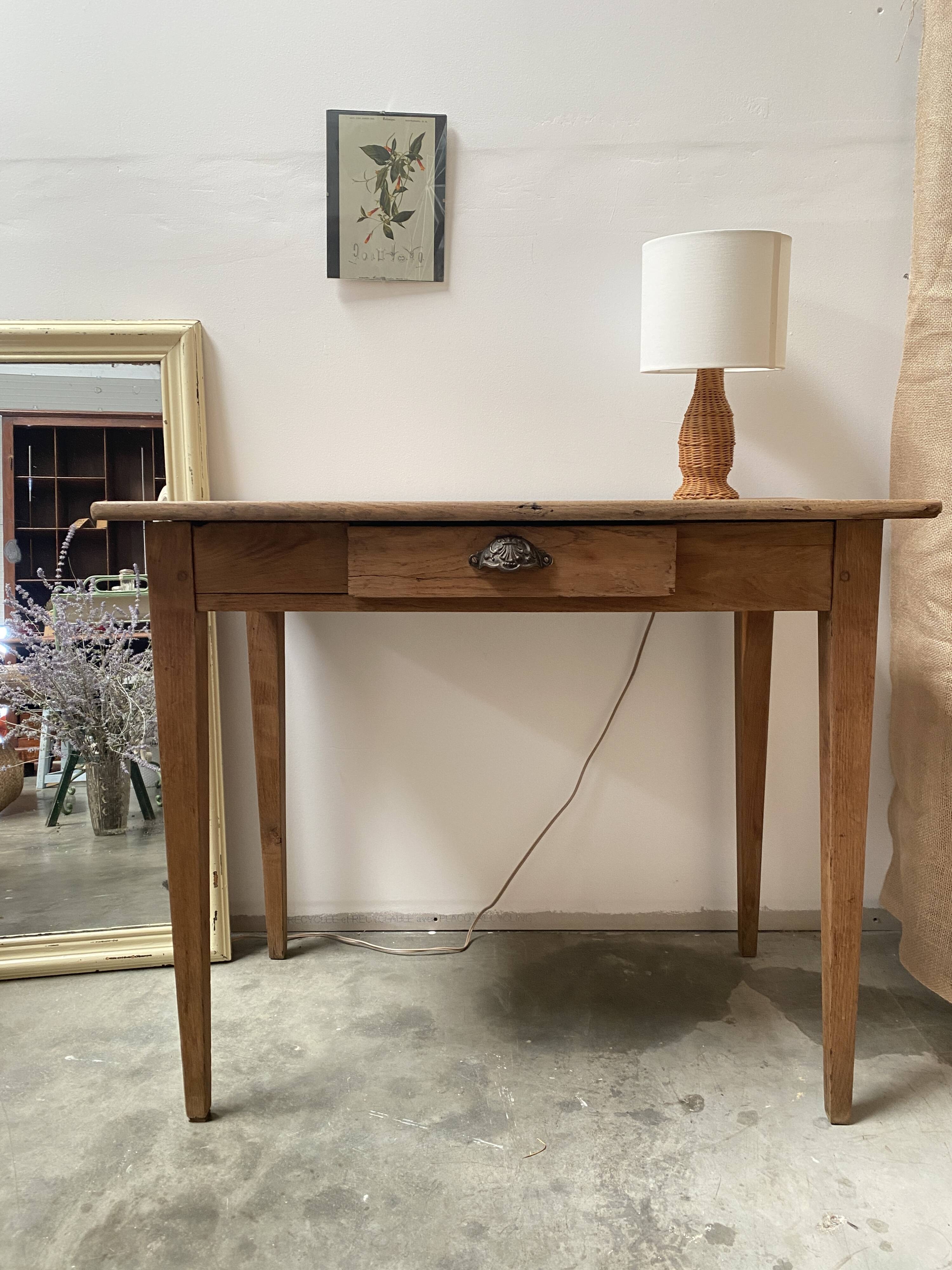 Bureau en chêne / table de ferme