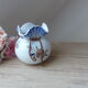 Pocket tray in the shape of a cornucopia, Rouen decoration, French ceramics.