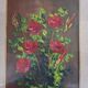 Dipinto "Rose Rosse" – Firmato WALTER – Elegante Cornice Dorata