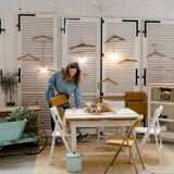 Vintage rattan headboard