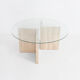 Table d’appoint avec plateau en verre