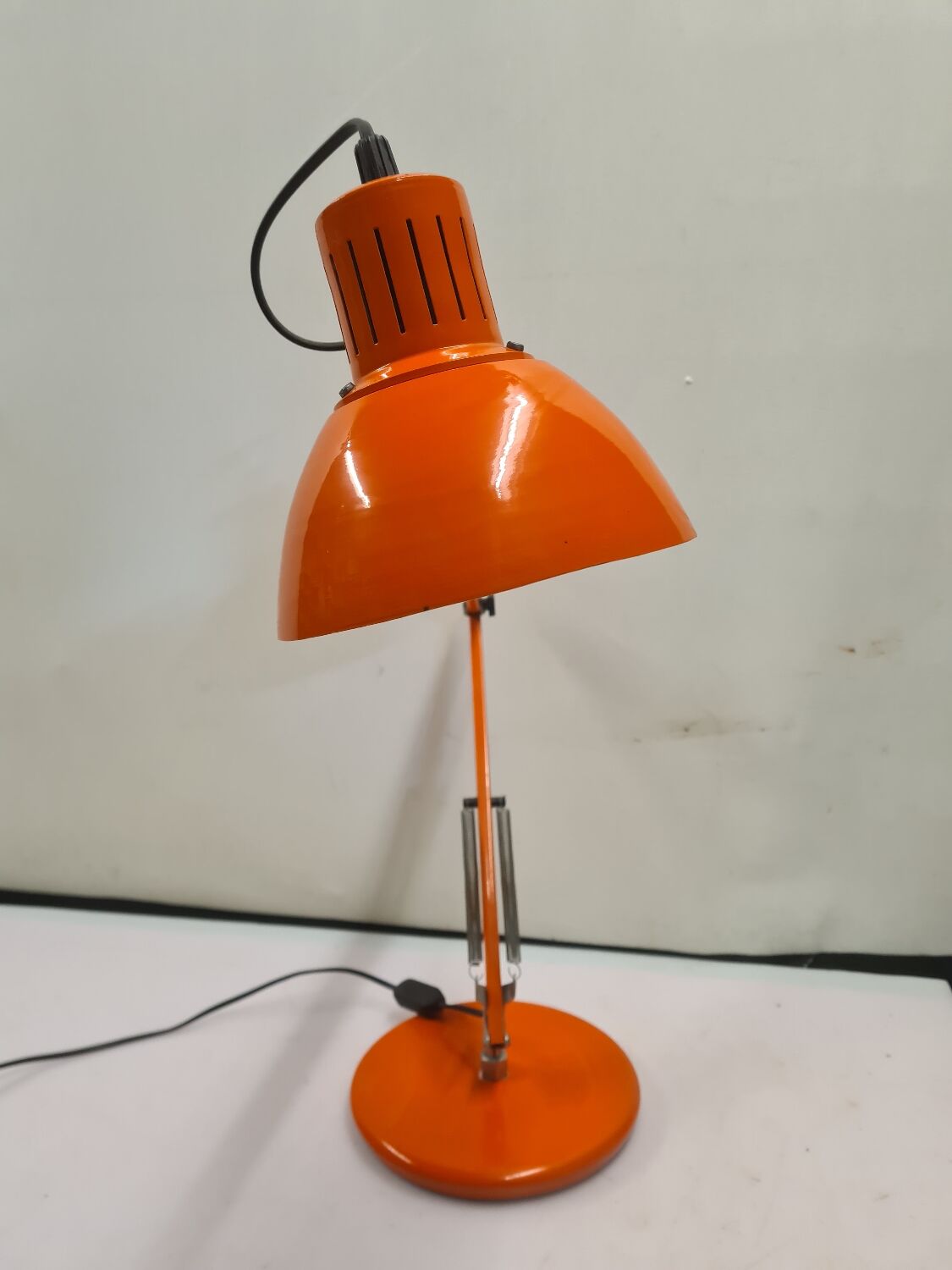 Orange vintage desk lamp