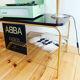 Meuble platine vintage et porte vinyles