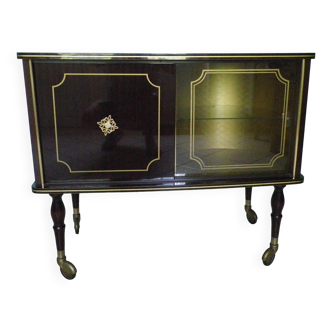 Bright bar cabinet, lacquered wood corpus 1960/1970