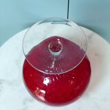 Vase verre empoli rouge