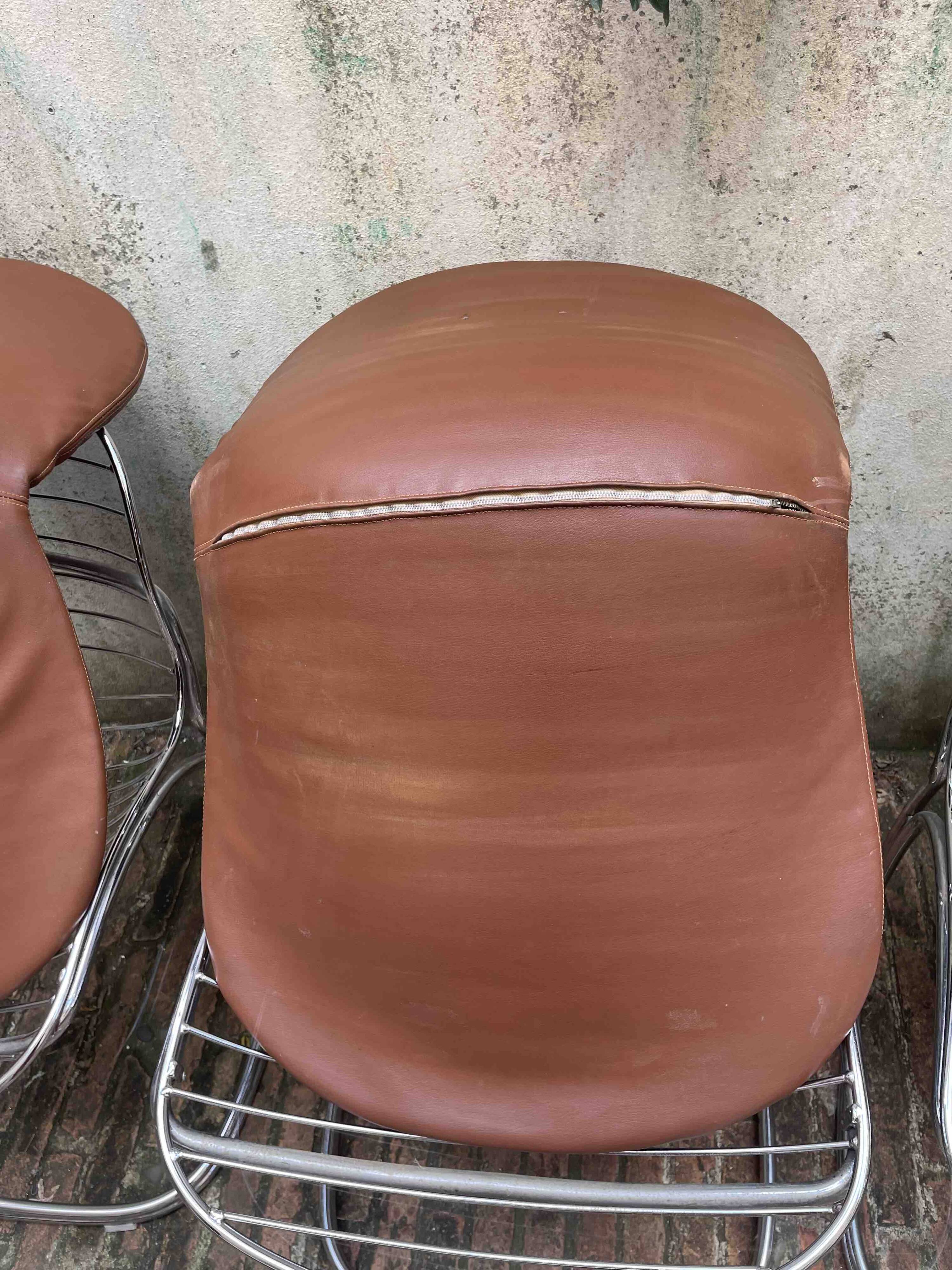 4 Chaises  « Sabrina » de Gastone Rinaldi pour Rima (années 70)