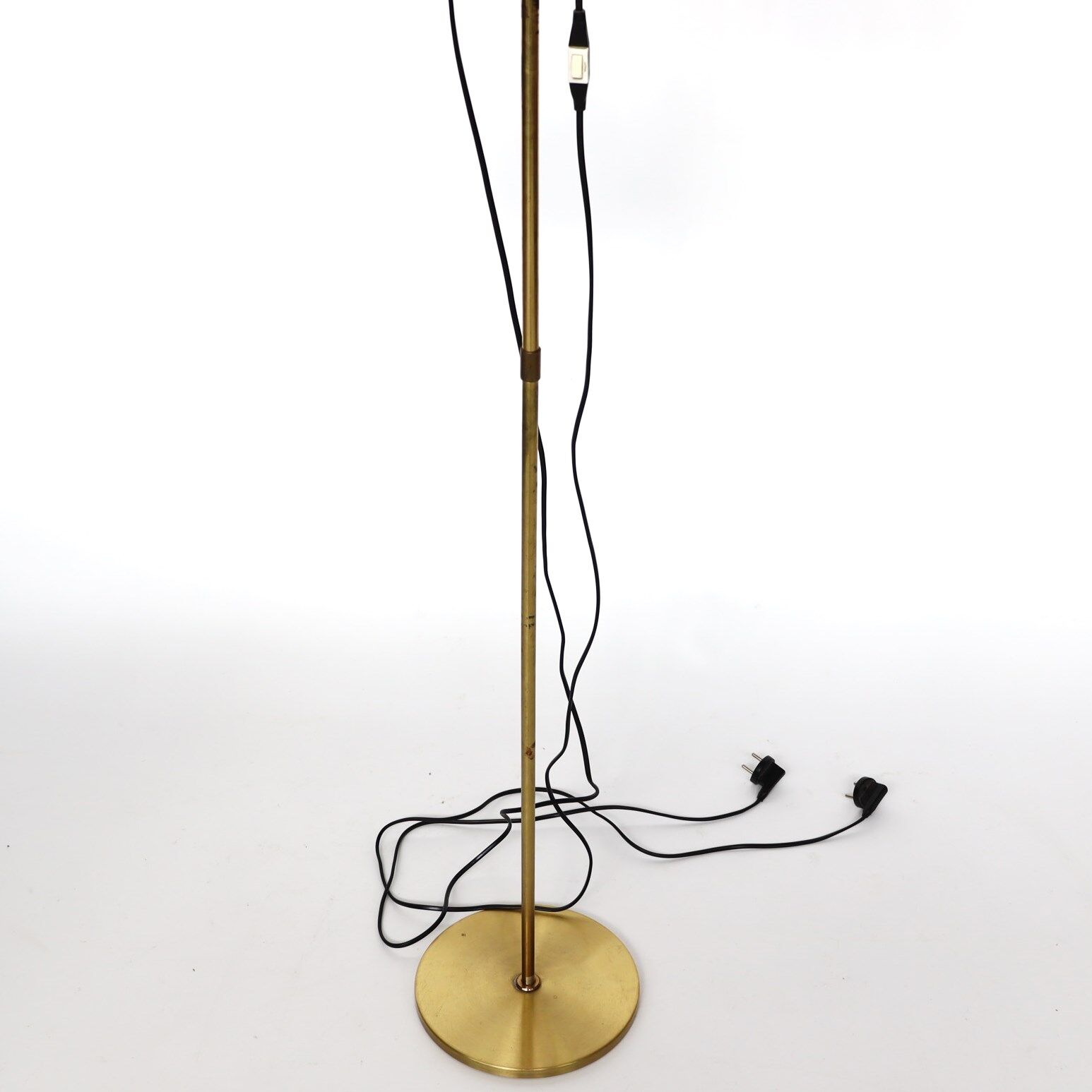 Golden metal floor lamp 70s