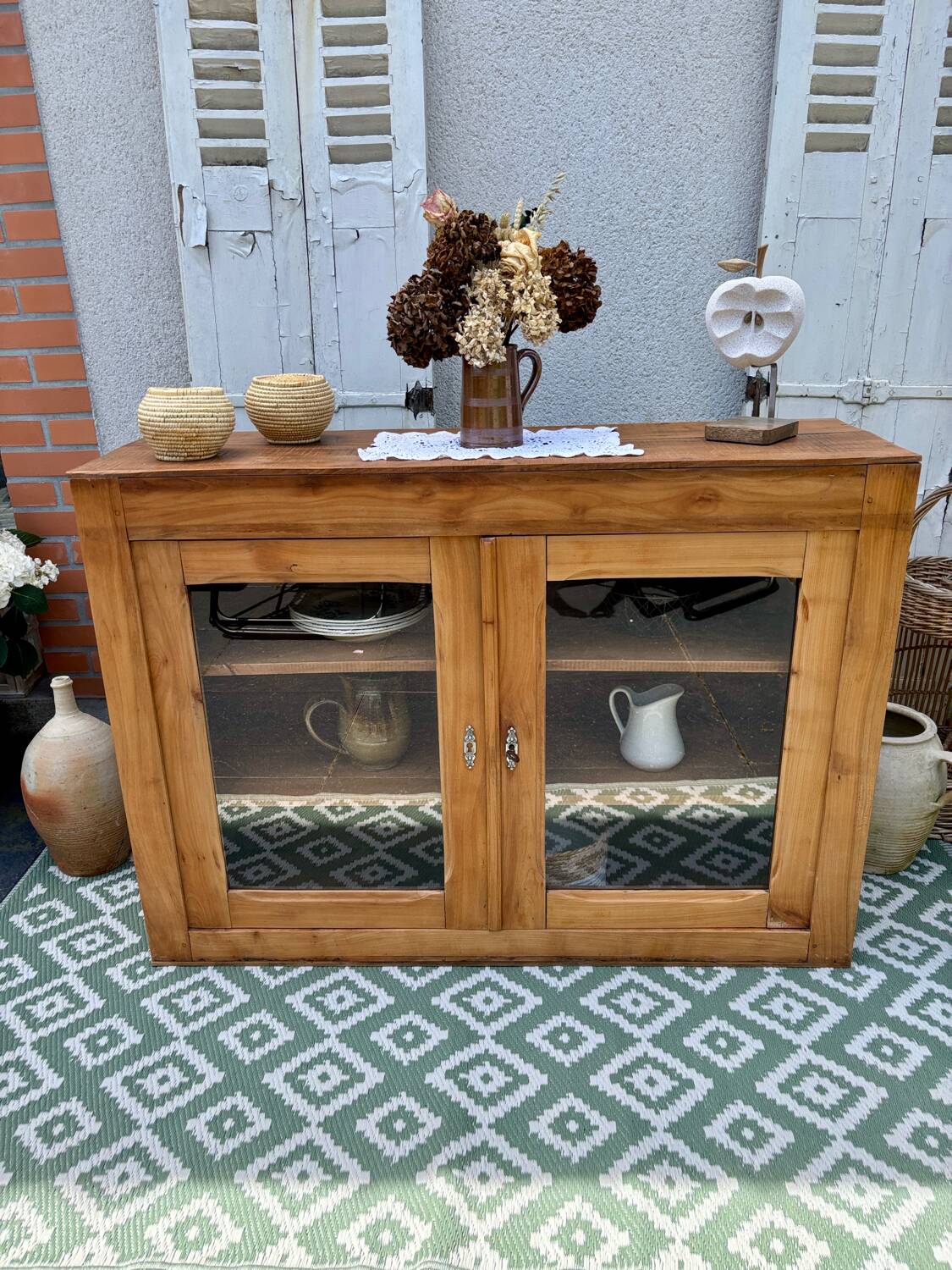 Raw wood display case