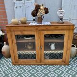 Raw wood display case
