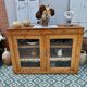 Vitrine en bois brut