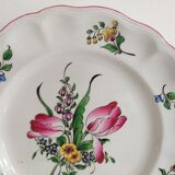 Plate Lunéville hand painted flowers