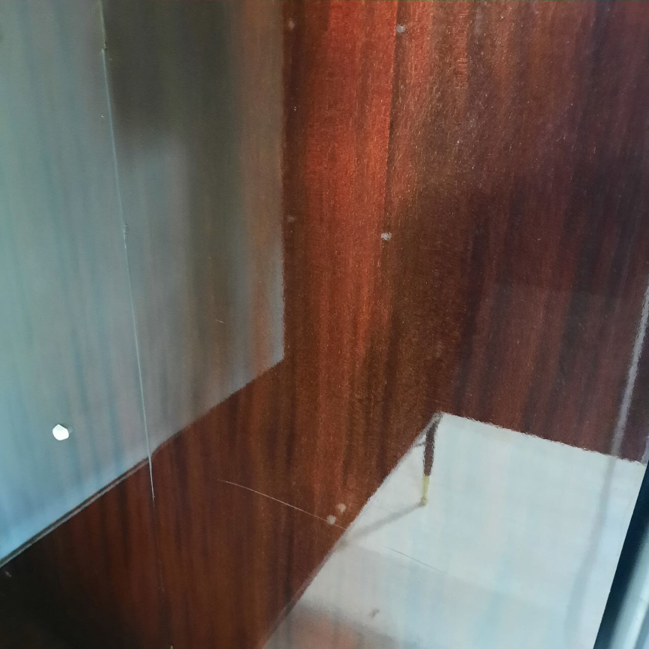 Wardrobe, 1950s bookcase, brass print / tips.