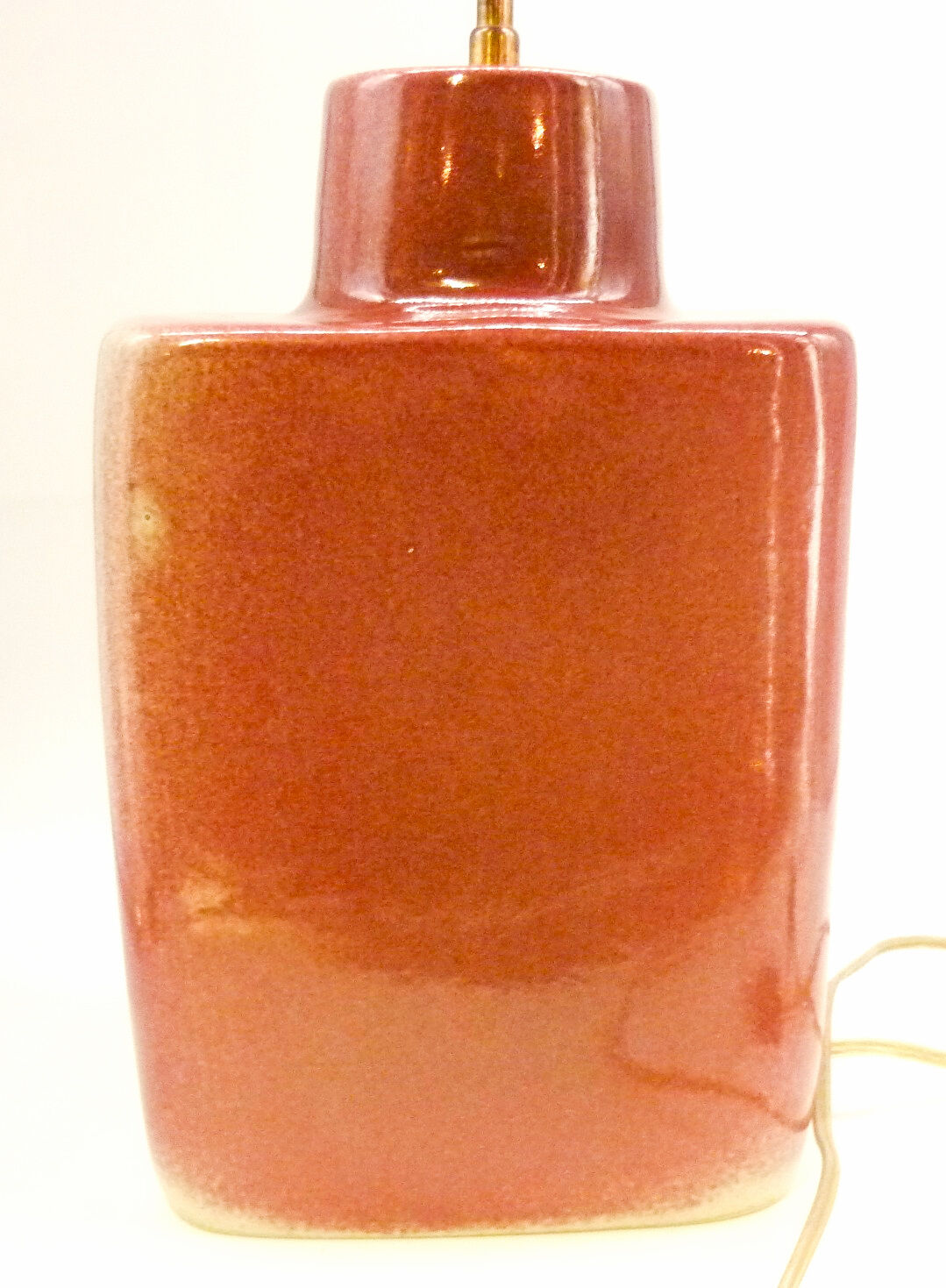 Table lamp, ceramic, glazed porcelain, signed by Jacqueline and Tim Orr.