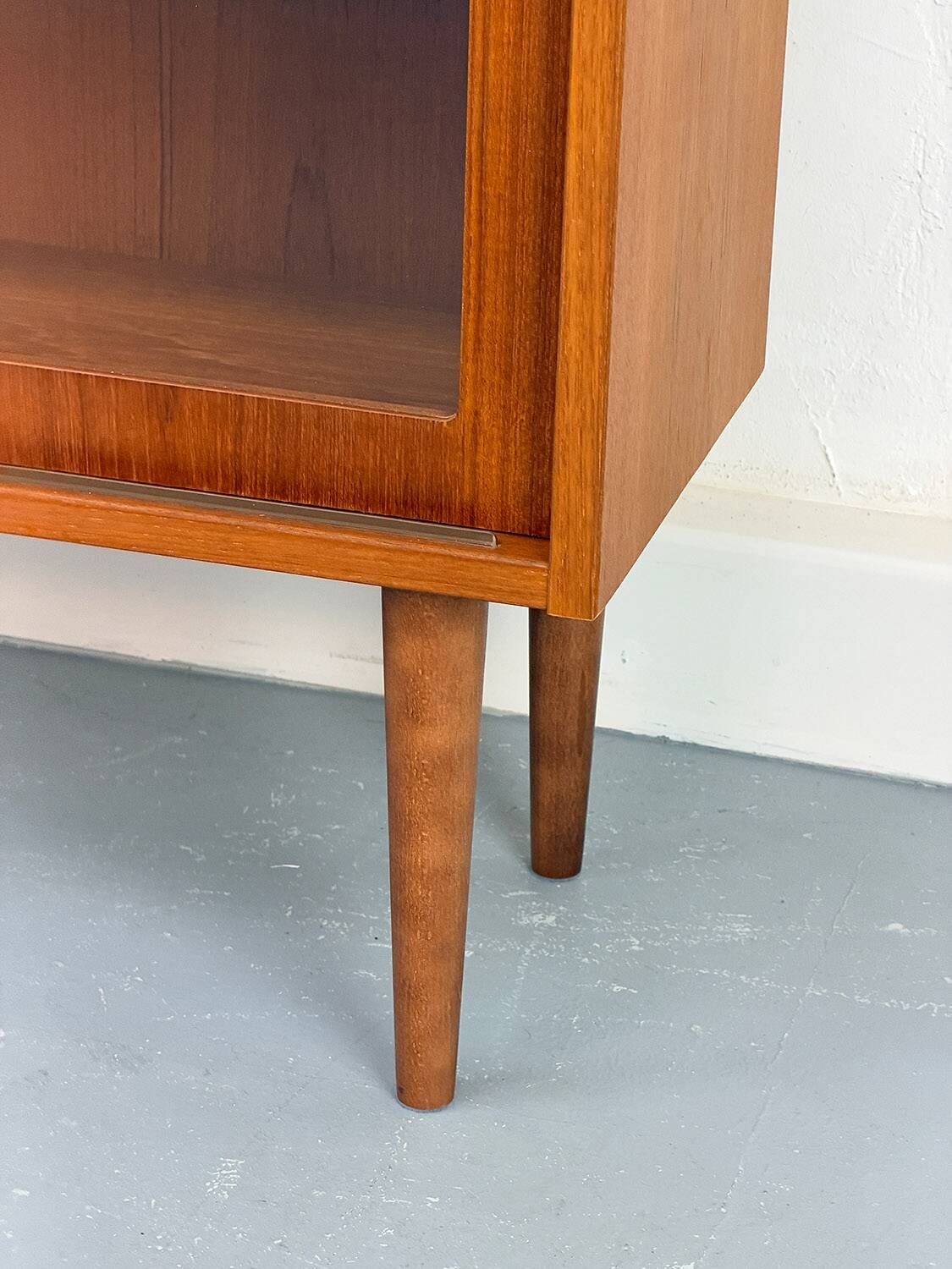 Danish Teak Cabinet with Glass Doors by Carlo Jensen for Hundevad, 1960s