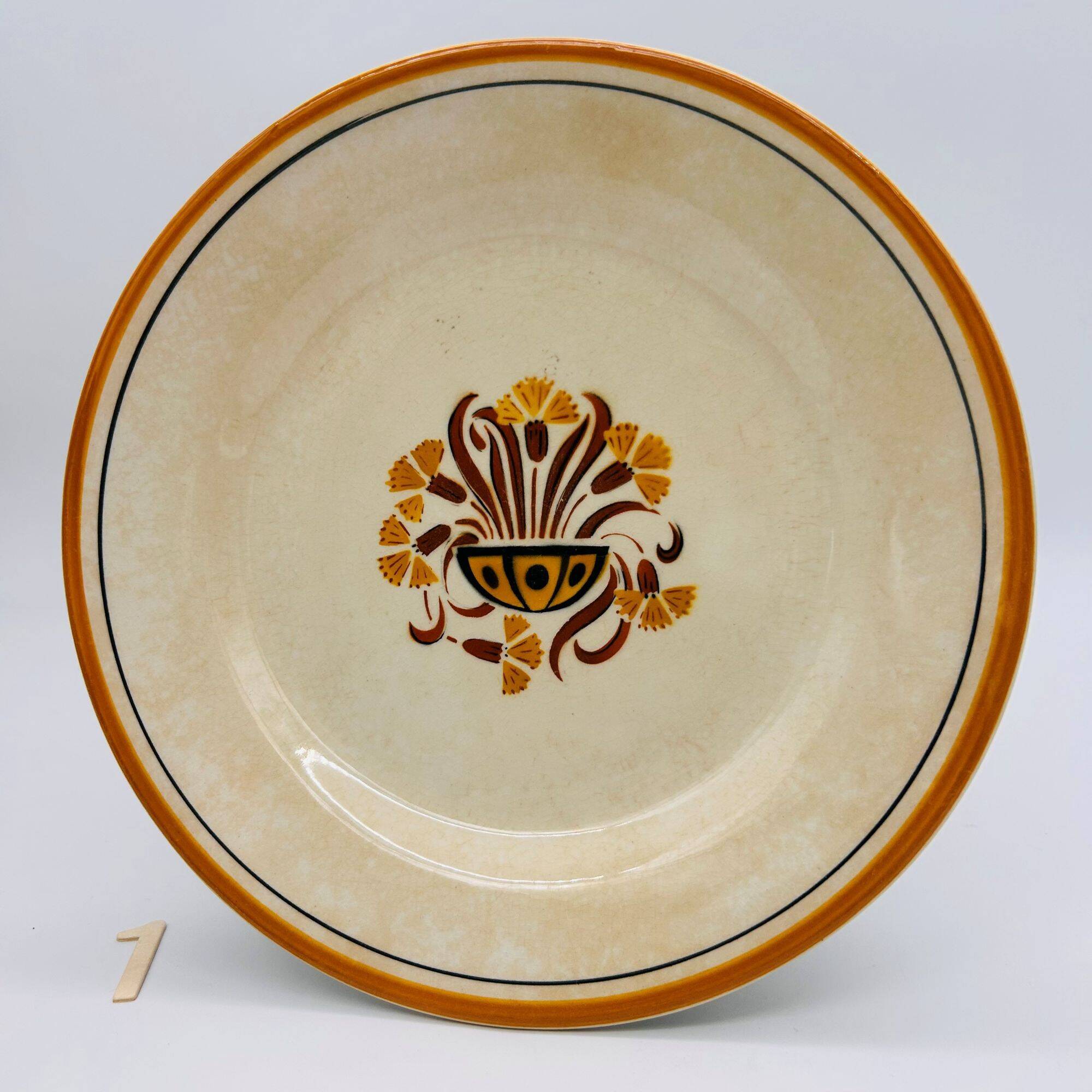 6 Flat Plates, Creil and Montereau – Eyelet model.