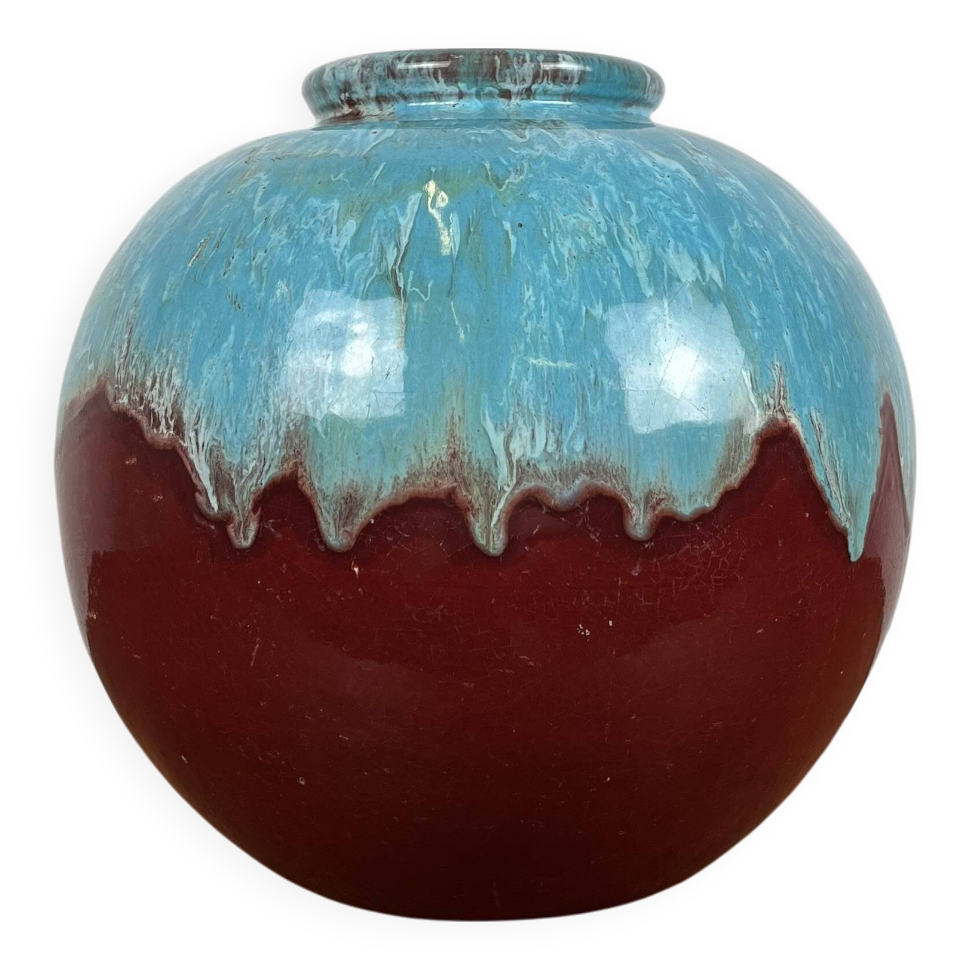 Ceramic ball vase by cab 1976