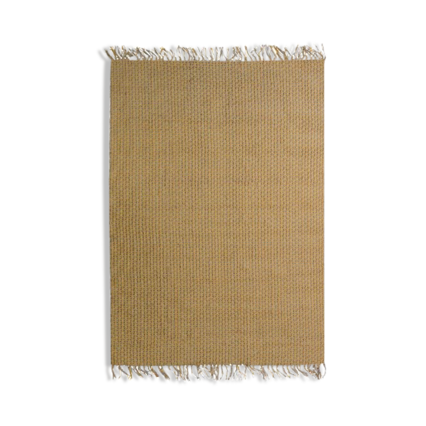 Carpet in jute and yellow cotton 190 x 290 cm