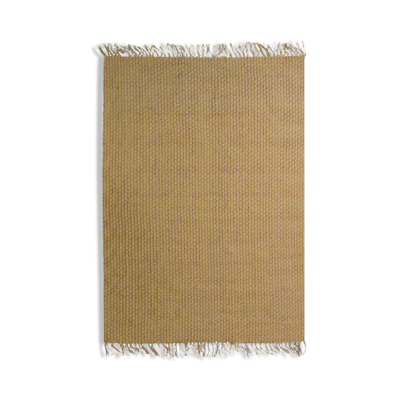 Tapis en jute et coton jaune 190 x 290 cm