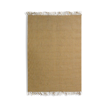 Jute and cotton rug in yellow 190 x 290 cm