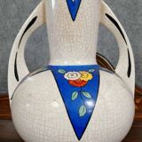 Large Art Deco period vase: Cracked ceramic print