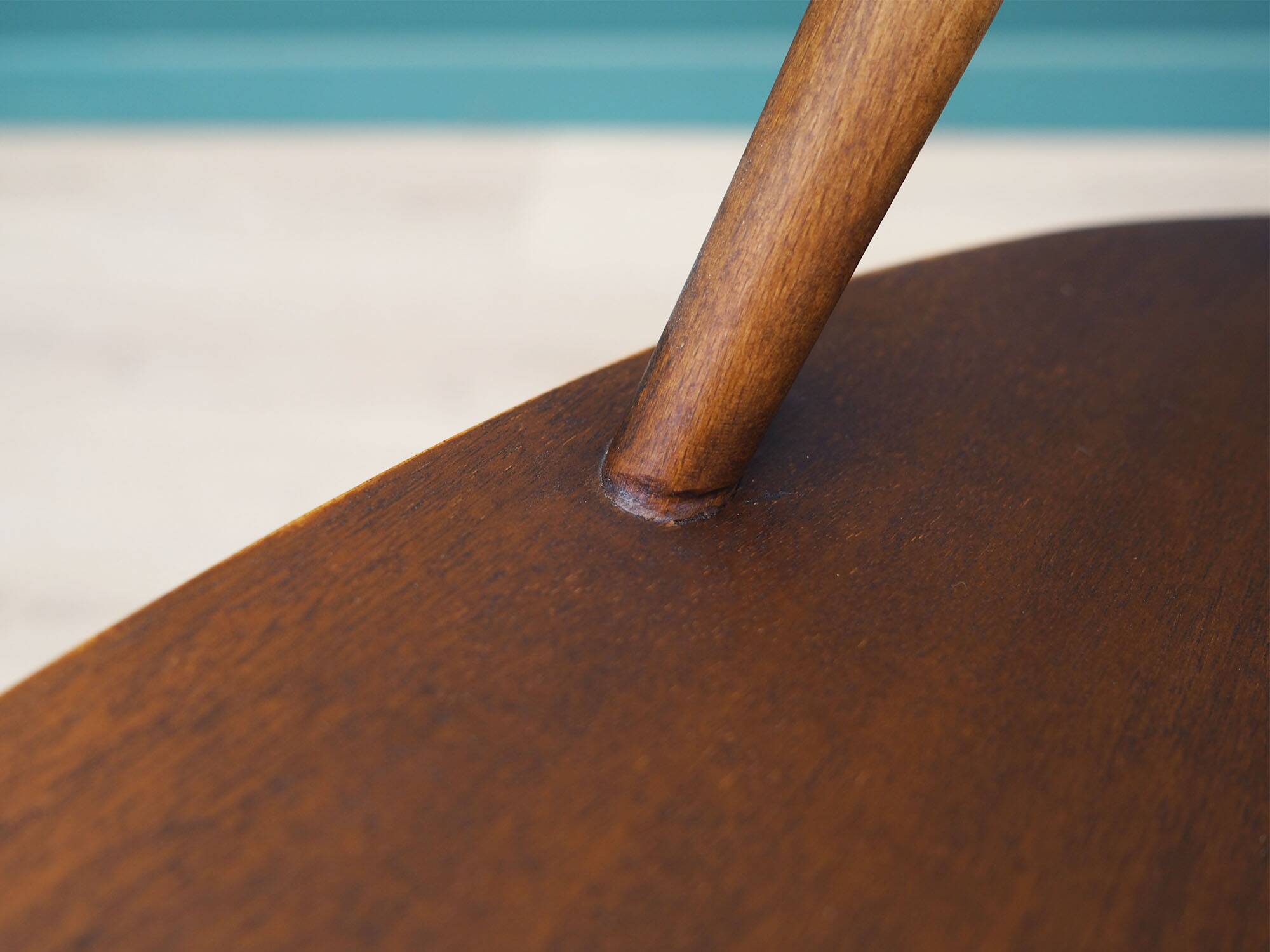 Chaise en hêtre, design danois, années 1960, designer : Illum Wikkelsø, fabrication : Niels Eilersen