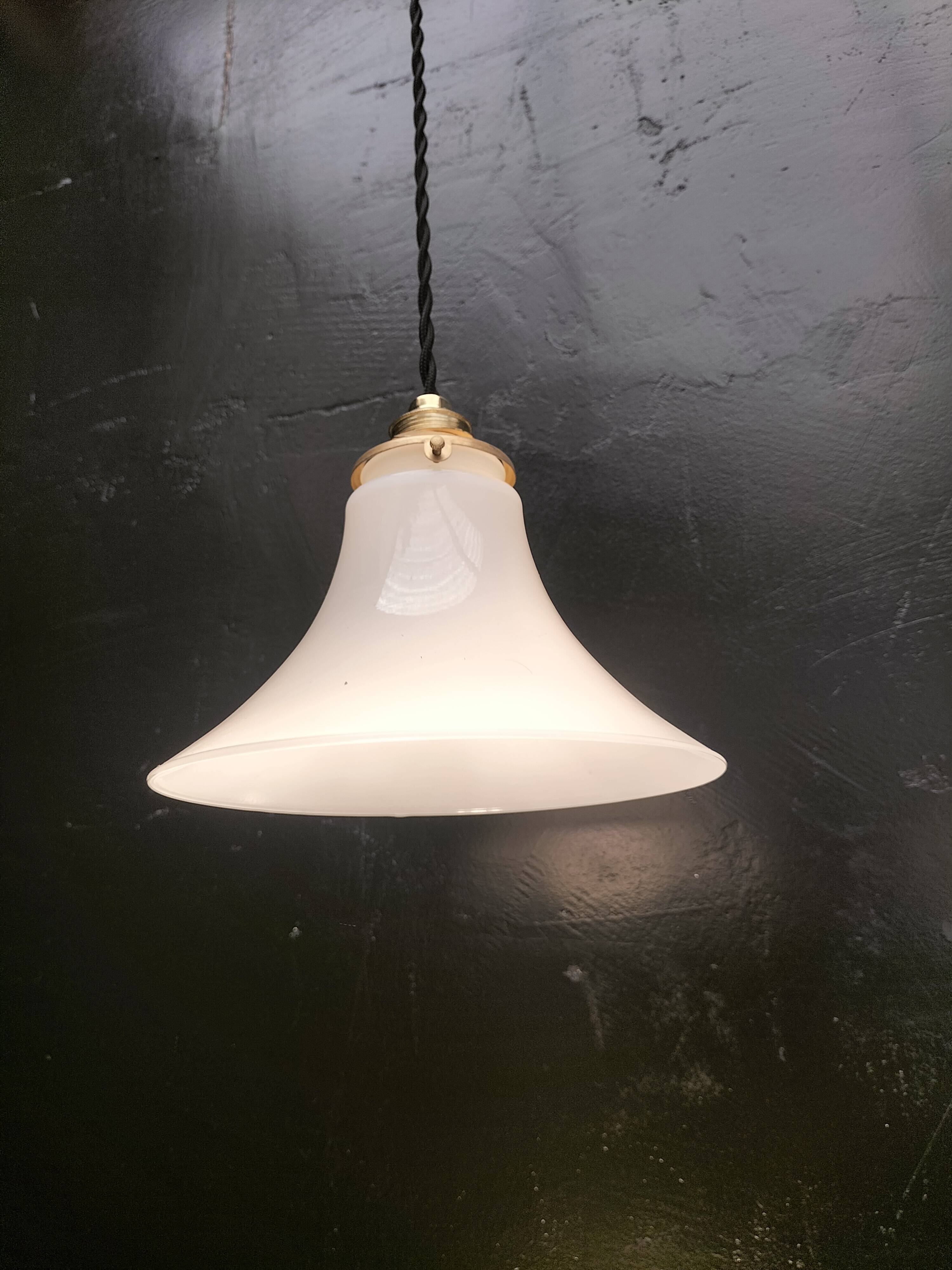 Opaline pendant lights