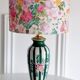Small vintage lamp hand-painted with a Liberty shade.