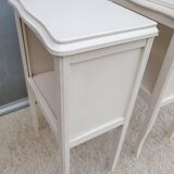Pair of white vintage bedside tables