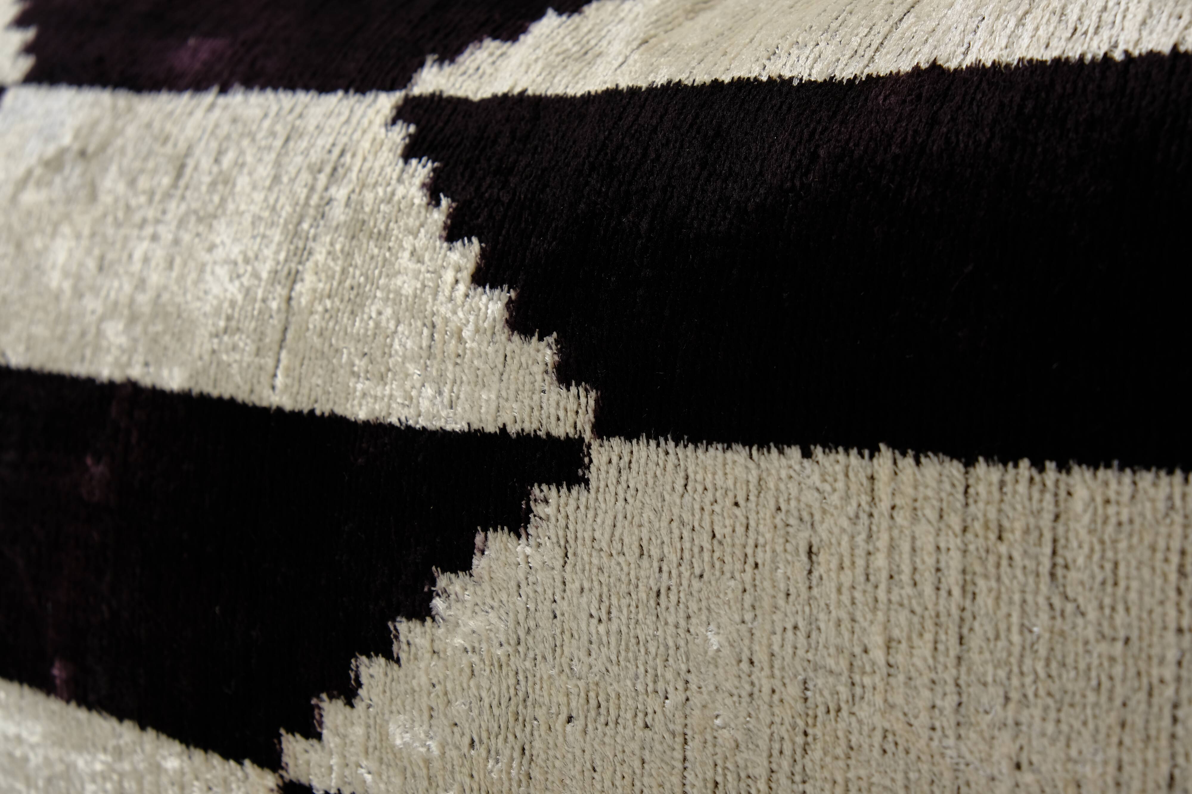 Set of two ikat velvet pillows