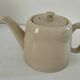 Duo teapot and milk jug in greige ceramic – Vintage bistro style