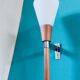 Wall lamp in torch, teak and opaline. Sweden 1960