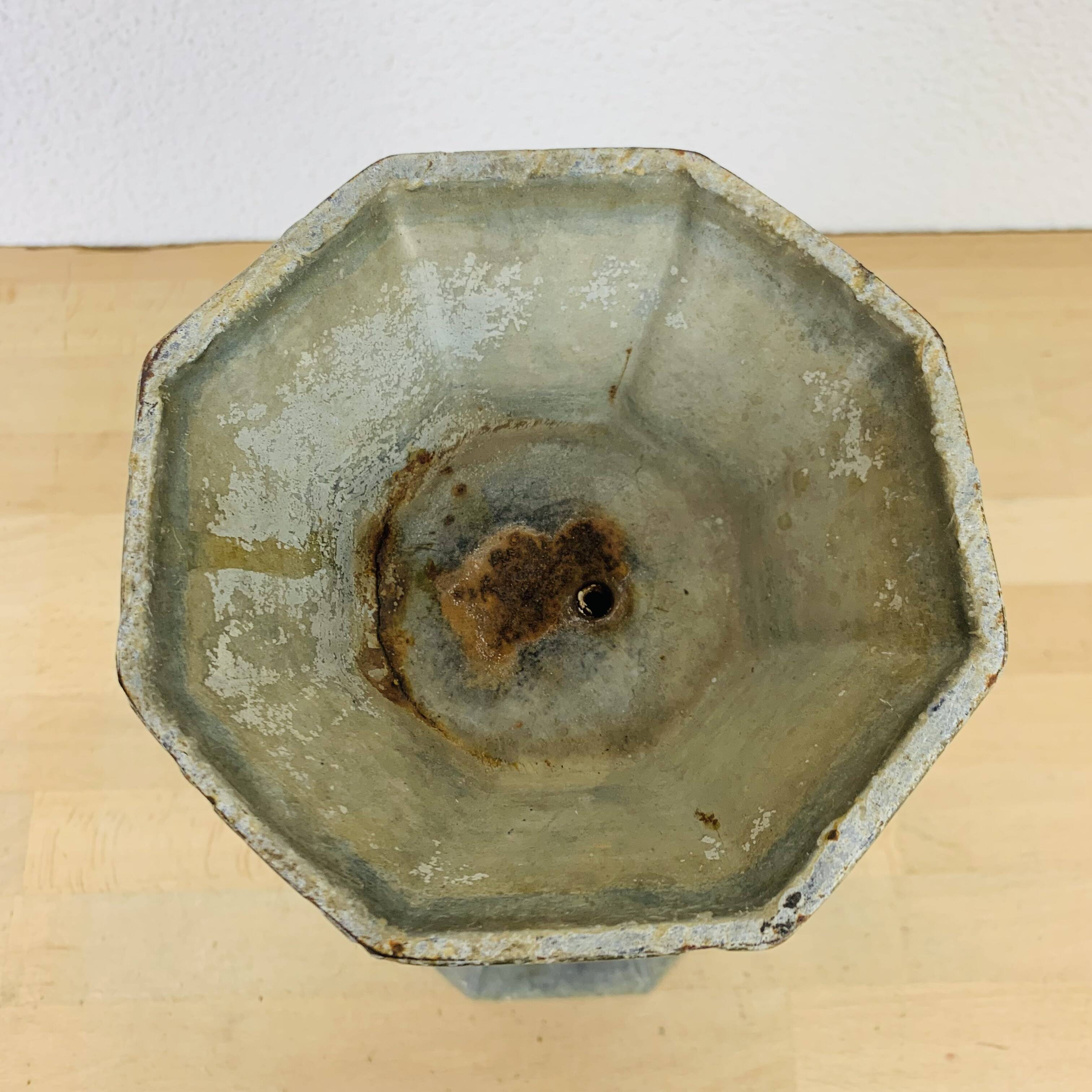 Art Deco enameled cast iron vase