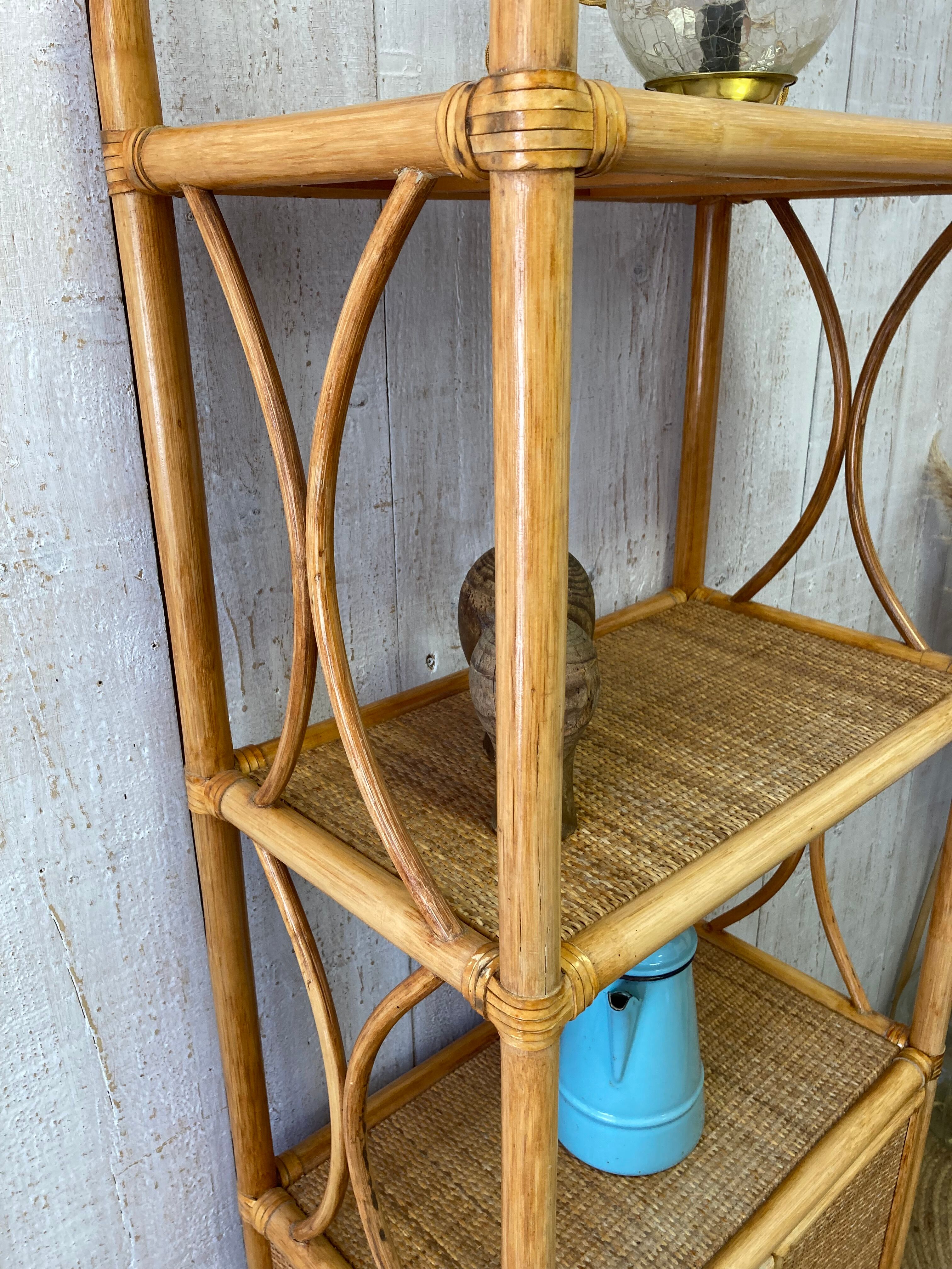 Vintage rattan floor