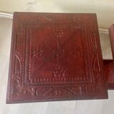 Pair of berber leather bedside tables