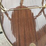 Double tray trolley in brass and formica