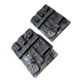 Brutalist cast iron door knobs 1970s sculptural design set