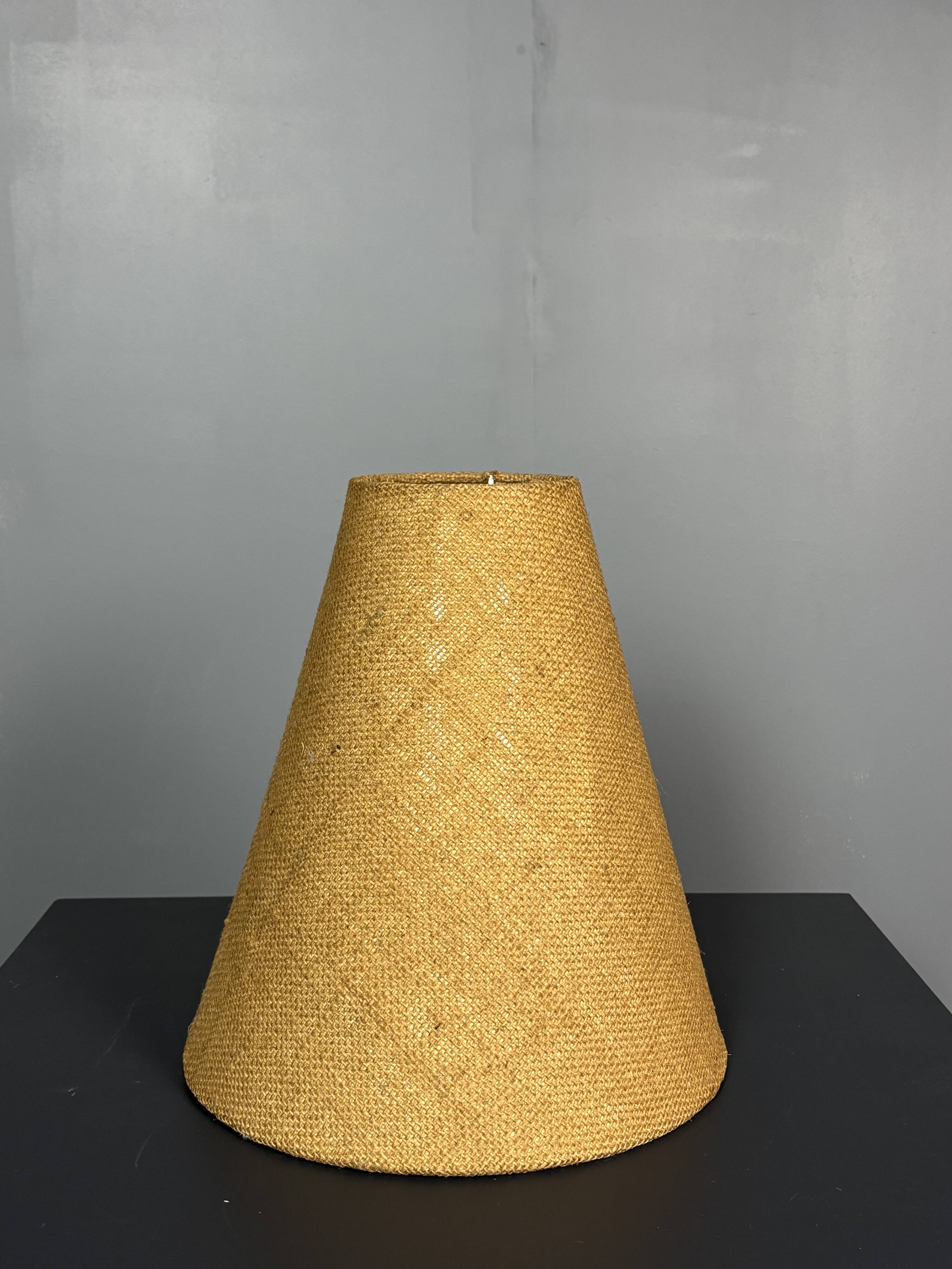 Midcentury French brutalist rope table lamp in the style of Audoux & Minet