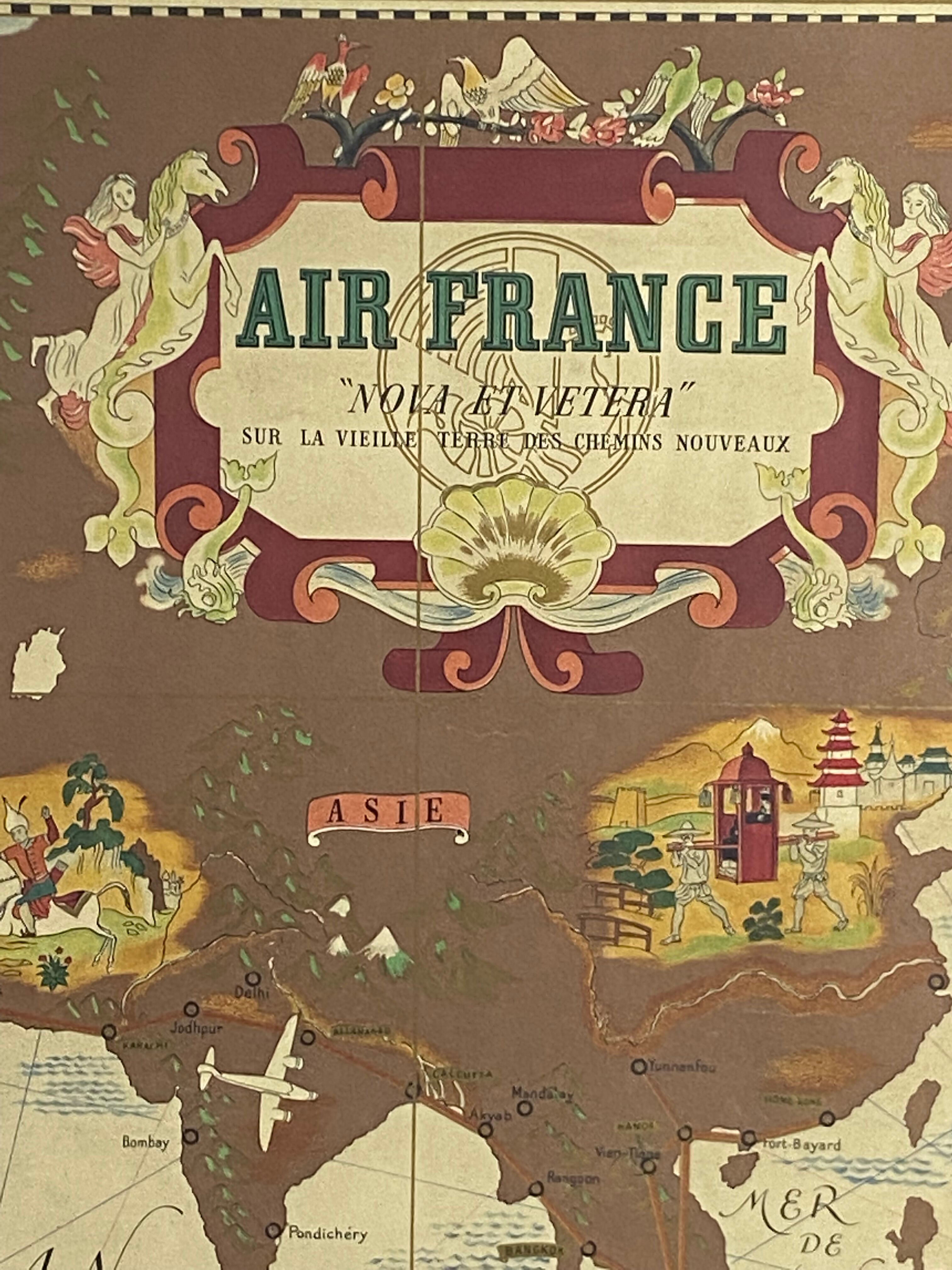 Poster of Lucien Boucher, Air France 'Nova et Vetera, Paris France 1939