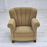 1960s, Danish relax chair, original light green furniture wool.