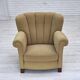 1960s, Danish relax chair, original light green furniture wool.