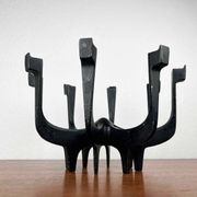 Danish metal candlestick in mid-century style by Gunnar Cyren for Dansk Designs Denmark, 1960s.