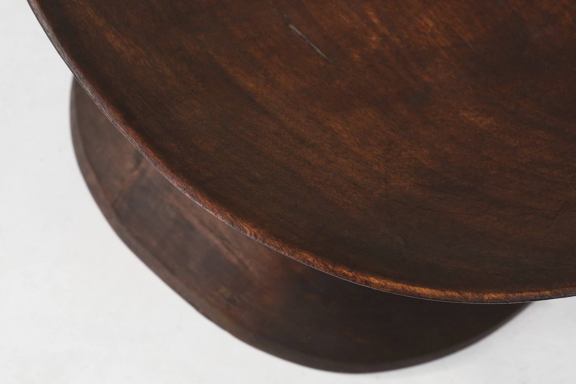Large African Tree Trunk Bowl in Oak, 1950s