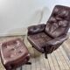 Leather armchair and ottoman by GÖTE MÖBLER Sweden 1960