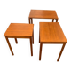 Set of 3 nesting tables in solid teak, McIntosh design, 1960s