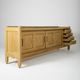 Oak sideboard by Guillerme & Chambron, France 1960s