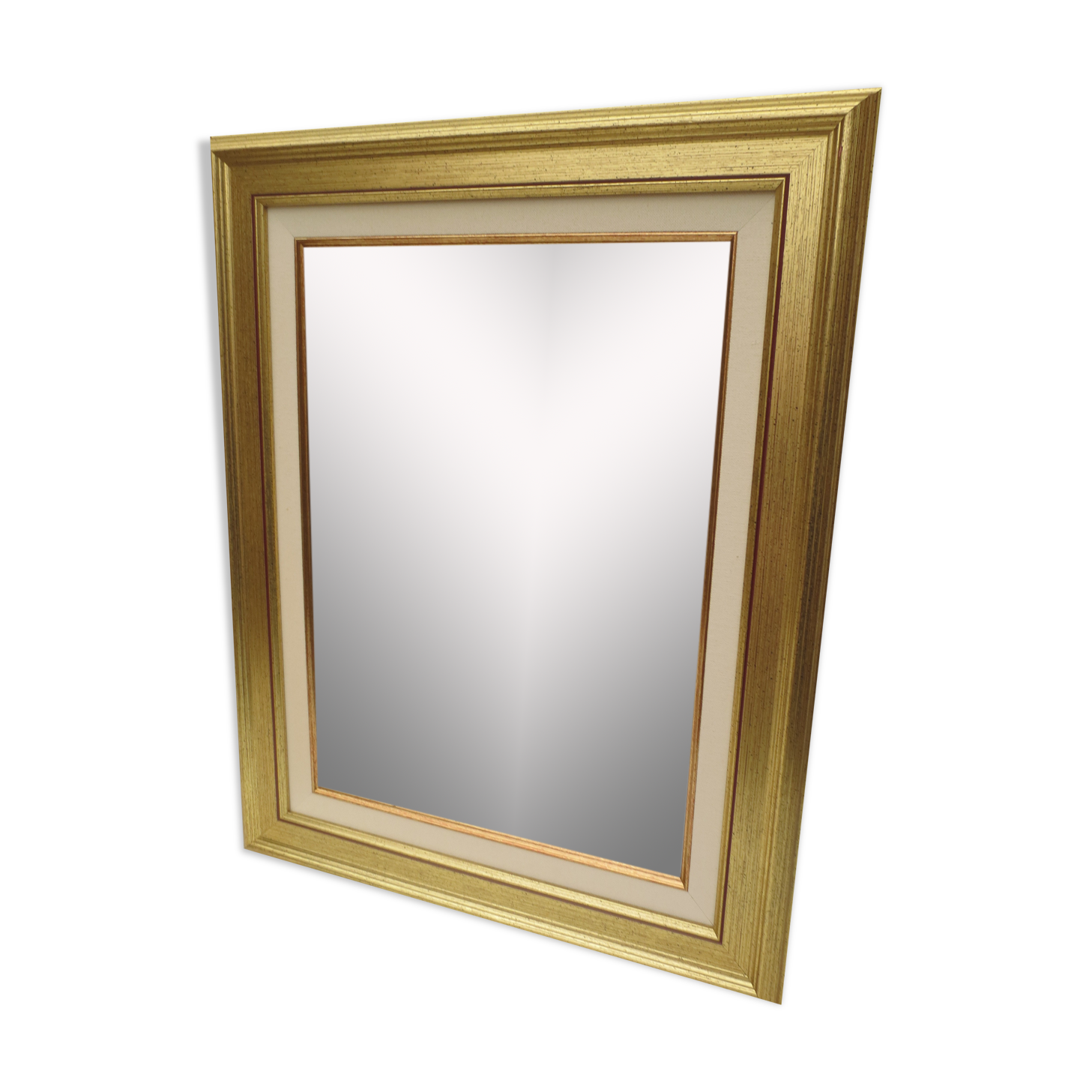 Rectangular mirror, gilded wood tower