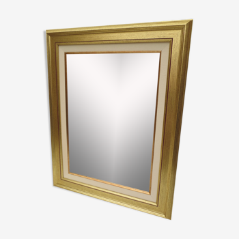 Miroir rectangulaire , tour bois  doré