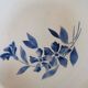 set of 5 Creil et Montereau soup plates, blue flower pattern