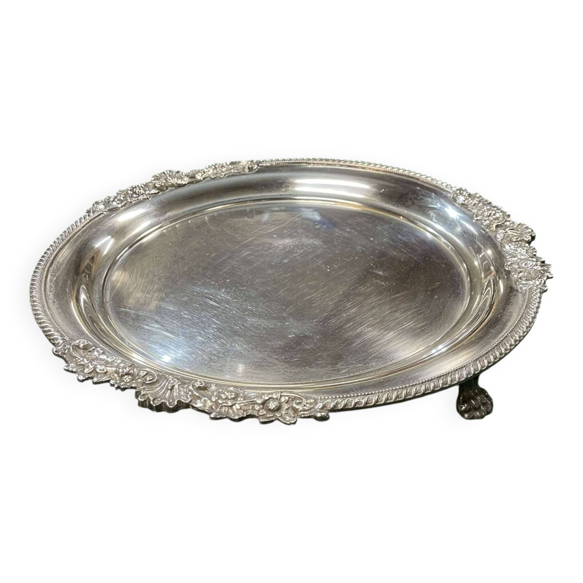1930s English Silver Plated Tray